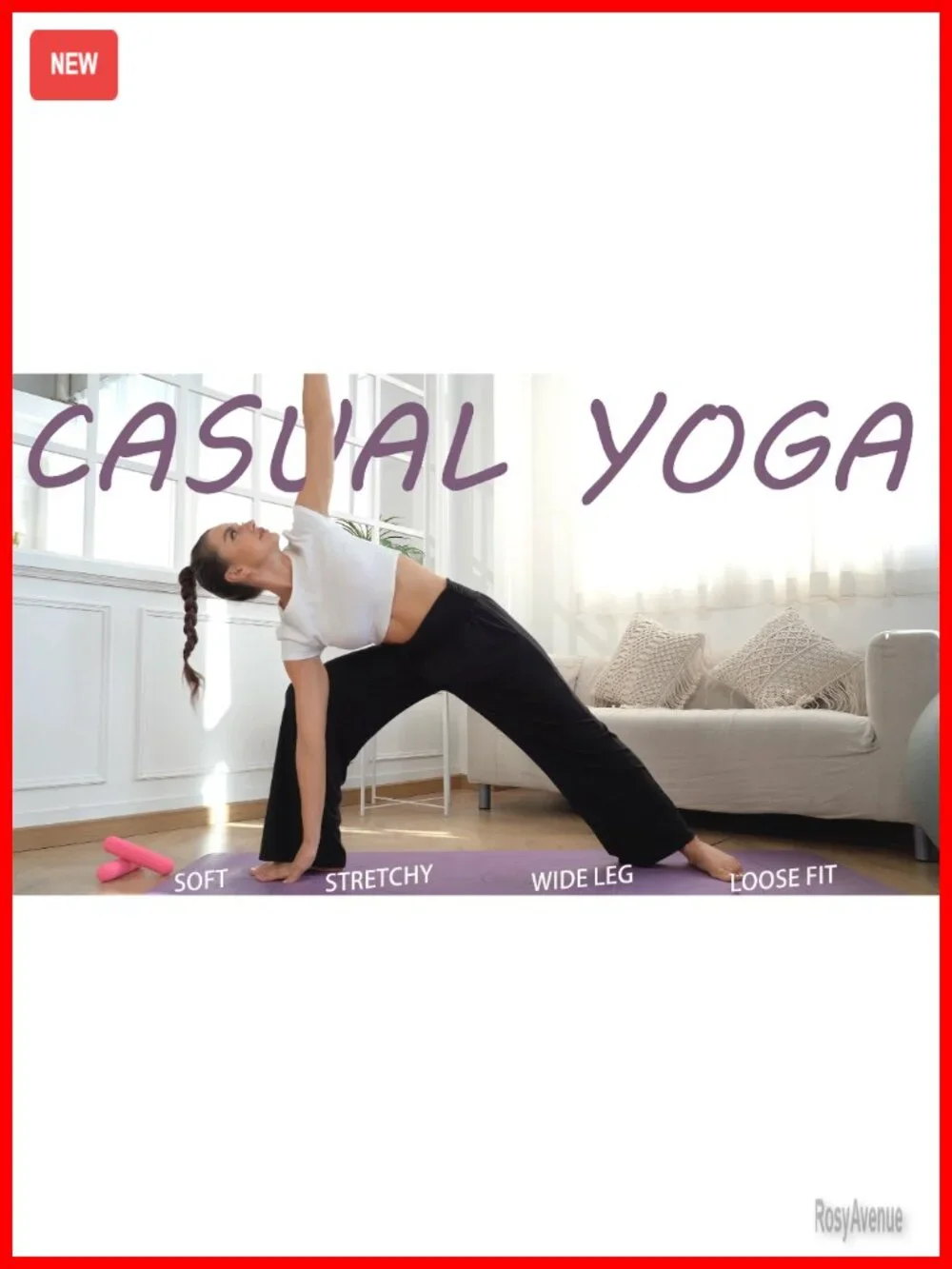 Wide Leg Pants Casual Loose Yoga Sweatpants Comfy Lounge Pajama Flowy Pants